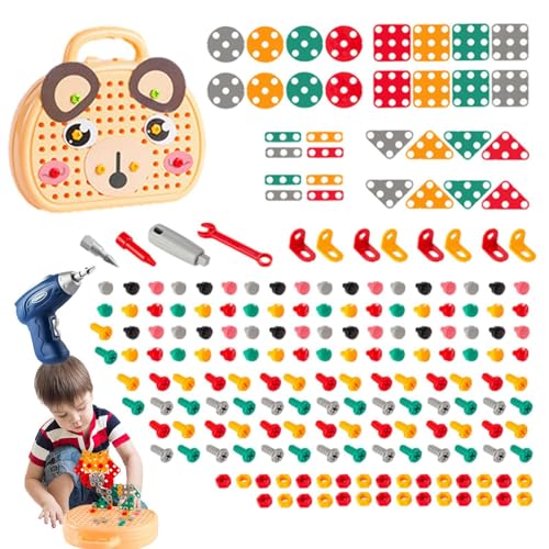 Aibyks Kreatives Werkzeugkasten-Spielzeug, Kinderspielzeug-Werkzeugkasten | Montage-Werkzeugkasten Lernspielzeug,Lernspielzeug, Montessori-pädagogisches Konstruktionsspielzeug, elektrische von Aibyks