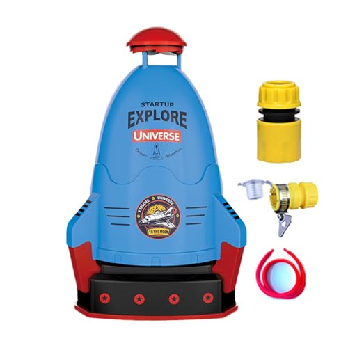 Aibyks Outdoor-Wasserspielzeug für Kinder, Raketenstartspielzeug - Toy Rocke verstellbare Sprühhöhe T,Kinder-Raketenspielzeug, Outdoor-Wasserspielzeug, manuelles Wasserpumpenspielzeug, 360°-Drehung von Aibyks