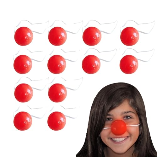 Leuchtende Rote Nase – 12 Stück Leuchtende Clown-Nase | LED-Leuchten, Rote Nasen, Clown-Kostüm, Anzieh-Requisiten | Clown-Kostümzubehör, Partyzubehör Für Kinder Und Erwachsene von Aibyks