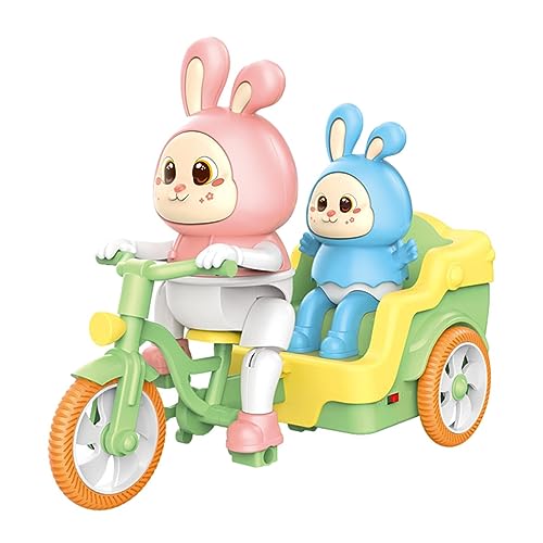 Simulationales elektrisches Kaninchen-Dreiradspielzeug, Kaninchen-Dreiradspielzeug für Kinder, Elektronisches interaktives Kaninchenspielzeug für Kinder mit Musik und Lichtern als Geschenk für Aibyks von Aibyks