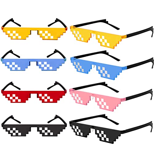 Aicharynic Pixel Sonnenbrille, Farben Partybrille Mosaik Brille, Thug Life Brille MLG Shades Farben Party Brille Lustige Brillen für Fasching, Musikfestivals, Party, Bar Aicharynic Pixel Sonnenbrille, Farben Partybrille Mosaik Brille, Thug Life Brille MLG Shades Farben Party Brille Lustige Brillen für Fasching, Musikfestivals, Party, Bar von Aicharynic