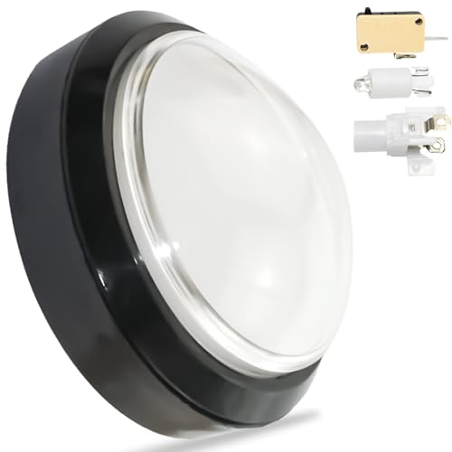 Arcade Tasten 100mm Großer Runder 12V LED beleuchtete drucktasten mit Mikroschalter, Arcade Machine Video Games Parts, Arcade-Tasten für Arcade-Maschinen-Videospielkonsole, Weiß Arcade Tasten 100mm Großer Runder 12V LED beleuchtete drucktasten mit Mikroschalter, Arcade Machine Video Games Parts, Arcade-Tasten für Arcade-Maschinen-Videospielkonsole, Weiß von Aicharynic
