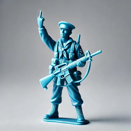 Aicoyiu Funny Green Army Men Action Figures, Funny Blue Navy Man, Gag Army Men Action Figures Statue, Novelty Mini Soldier Statue for Desktop Decorations Military Themed Party (F) von Aicoyiu