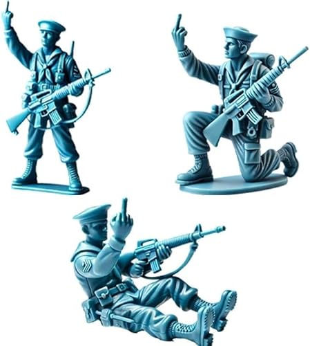 Aicoyiu Funny Green Army Men Action Figures, Funny Blue Navy Man, Gag Army Men Action Figures Statue, Novelty Mini Soldier Statue for Desktop Decorations Military Themed Party (G) von Aicoyiu