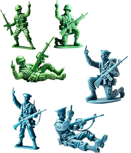 Aicoyiu Funny Green Army Men Action Figures, Funny Blue Navy Man, Gag Army Men Action Figures Statue, Novelty Mini Soldier Statue for Desktop Decorations Military Themed Party (I) von Aicoyiu