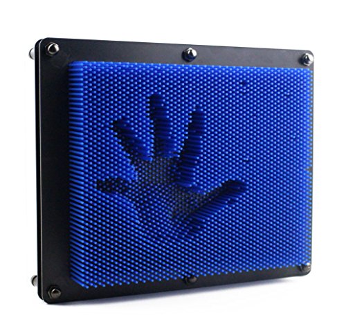 Aideal Pinart Spielzeug 3D Eindruck Skulptur Nagelbrett Spielzeug Stress Reduzieren Büro Gadgets Intelligenz Spielzeug für Kinder&Erwachsene, 25,5x21x5,7cm (Blau) von Aideal