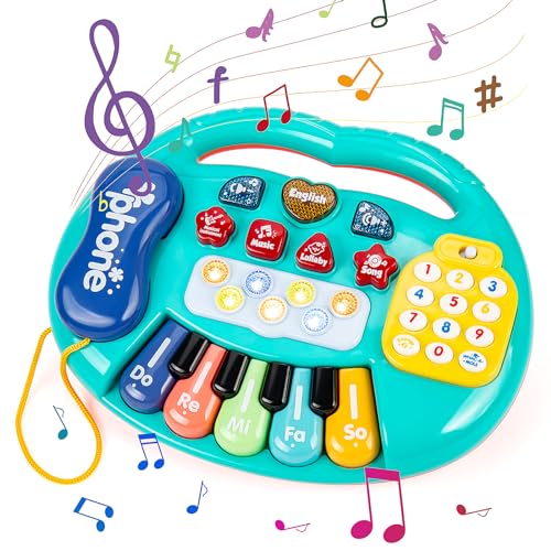 Spielzeug ab 2 Jahre, Telefon Musikspielzeug Baby 6 12 18 Monat, Pädagogisches Lernspielzeug Kinderspielzeug Geschenke für 1 2 3 4 5 6 Jahre Jungen Mädchen Spielzeug ab 2 Jahre, Telefon Musikspielzeug Baby 6 12 18 Monat, Pädagogisches Lernspielzeug Kinderspielzeug Geschenke für 1 2 3 4 5 6 Jahre Jungen Mädchen von Aidodo