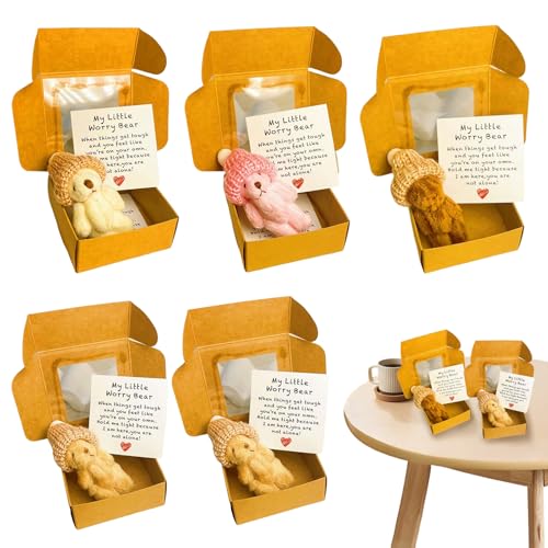 5 Stück Pocket Hug Positive Mini-Teddy-bär,A Little Pocket Bear Hug,Lustige Teddy-Bär Puppe,Sorgenbär-Umarmung in Einer Box Kleines Tier mit Inspirierender Karte,Emotional Support Plush Positive Gifts 5 Stück Pocket Hug Positive Mini-Teddy-bär,A Little Pocket Bear Hug,Lustige Teddy-Bär Puppe,Sorgenbär-Umarmung in Einer Box Kleines Tier mit Inspirierender Karte,Emotional Support Plush Positive Gifts von Aieoco