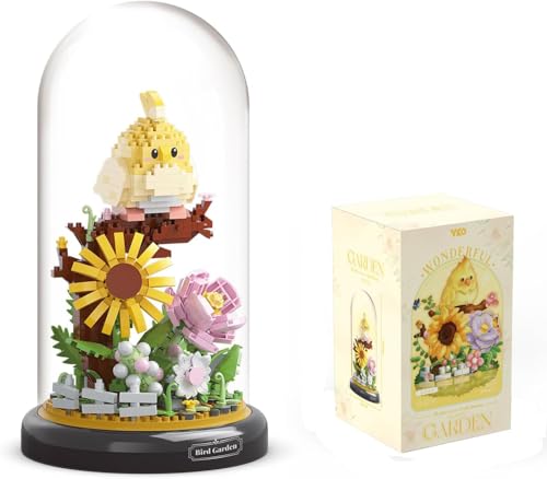 Aigidusansu Blumen- und Vogelstrauß Bausatz, Mini-Bausteine für Erwachsene, niedlicher botanischer Baum, für Erwachsene, Weihnachts- und Geburtstagsgeschenk für Mama, von Aigidusansu