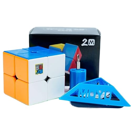 Aigidusansu Moyu Meilong 2 x 2 x 2 magnetischer Zauberwürfel, professioneller 2 x 2 x 2 x 2 glatter Aufkleberloser Geschwindigkeitswürfel, langlebiges 2D-Puzzle-Spielzeug von Aigidusansu