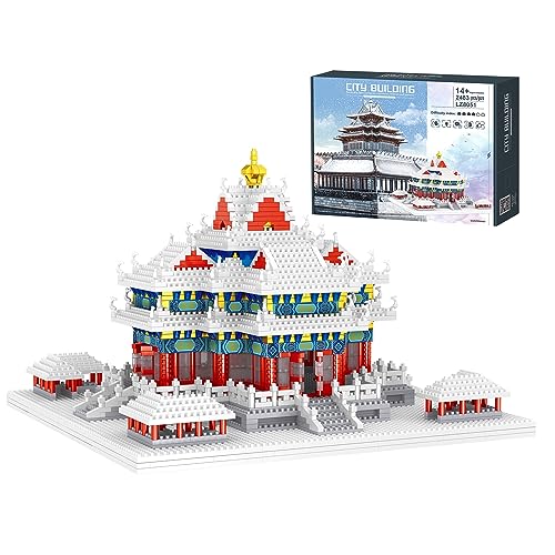 Aigidusansu World Architecture Diamond Mini Nano Building Block Set,Snow Imperial Palace Turret Tower DIY Micro Blocks Bricks Building Toy for Children… von Aigidusansu