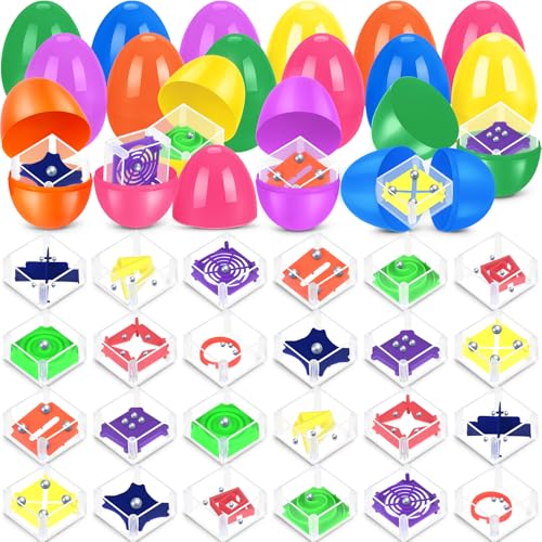 Aigybobo 24 Ostereier mit Labyrinth-Würfel, Puzzle-Spielzeug von Aigybobo