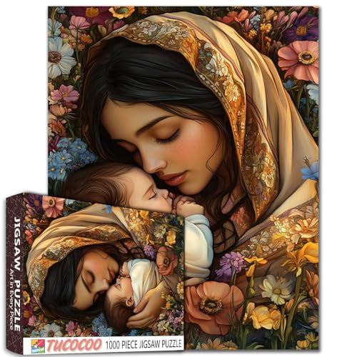 1000 Teile Hebräische Frau umarmt ihr Baby Puzzle für Erwachsene, bunte DIY-Puzzles für Heimdekoration, Geschenke, Familienpuzzle, perfekt für Spieleabende, 68 x 50 cm 1000 Teile Hebräische Frau umarmt ihr Baby Puzzle für Erwachsene, bunte DIY-Puzzles für Heimdekoration, Geschenke, Familienpuzzle, perfekt für Spieleabende, 68 x 50 cm von Aihonmin