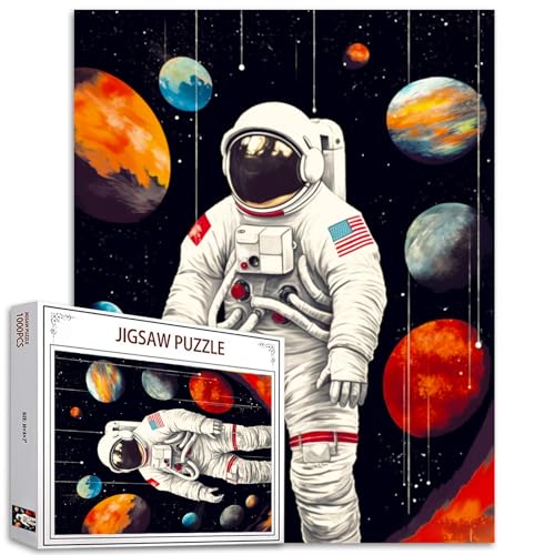 1000-teiliges Astronauten-Puzzle für Erwachsene und Kinder, Weltraum-Puzzle, Pop-Art-Graffiti-Puzzle, 68,6 x 50,8 cm, anspruchsvolle Familienaktivitäten, buntes Bastelpuzzle für Heimdekoration, 1000-teiliges Astronauten-Puzzle für Erwachsene und Kinder, Weltraum-Puzzle, Pop-Art-Graffiti-Puzzle, 68,6 x 50,8 cm, anspruchsvolle Familienaktivitäten, buntes Bastelpuzzle für Heimdekoration, von Aihonmin