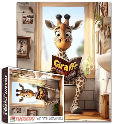 1000-teiliges Puzzle, Giraffe in weißer Fliese, 68,6 x 50,8 cm, für Erwachsene, Teenager, buntes DIY-Puzzle für Heimdekoration, Geschenke, Familienpuzzle, perfekt für Spieleabende 1000-teiliges Puzzle, Giraffe in weißer Fliese, 68,6 x 50,8 cm, für Erwachsene, Teenager, buntes DIY-Puzzle für Heimdekoration, Geschenke, Familienpuzzle, perfekt für Spieleabende von Aihonmin