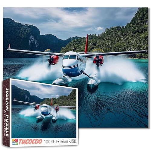 1000-teiliges Puzzle, Wasserflugzeug, Lagune, Landung, tropische Landung, Wasserabenteuer, 50 x 70 cm, bunt, DIY-Puzzle, Heimdekoration, Geschenke, Familienpuzzle, perfekt für Spieleabende 1000-teiliges Puzzle, Wasserflugzeug, Lagune, Landung, tropische Landung, Wasserabenteuer, 50 x 70 cm, bunt, DIY-Puzzle, Heimdekoration, Geschenke, Familienpuzzle, perfekt für Spieleabende von Aihonmin