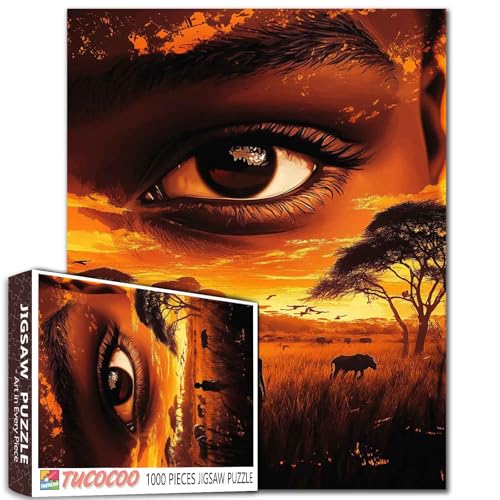Afrikanische Savanne, Portrait-Puzzle, Cartoon, Wildtiere, Landschaftskunst, 1000 Teile, filmischer Stil, Puzzle, 68 x 50 cm, herausfordernde Familienaktivitäten, Spiele für Heimdekoration, Geschenke Afrikanische Savanne, Portrait-Puzzle, Cartoon, Wildtiere, Landschaftskunst, 1000 Teile, filmischer Stil, Puzzle, 68 x 50 cm, herausfordernde Familienaktivitäten, Spiele für Heimdekoration, Geschenke von Aihonmin