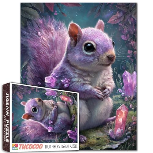 Aihonmin 1000-teiliges Eichhörnchen-Tier-Puzzle für Erwachsene, bunte Tier-Puzzle, klassische violette Kristalle, Puzzle, anspruchsvolle Familienaktivitäten, buntes Bastelpuzzle für Heimdekoration Aihonmin 1000-teiliges Eichhörnchen-Tier-Puzzle für Erwachsene, bunte Tier-Puzzle, klassische violette Kristalle, Puzzle, anspruchsvolle Familienaktivitäten, buntes Bastelpuzzle für Heimdekoration von Aihonmin