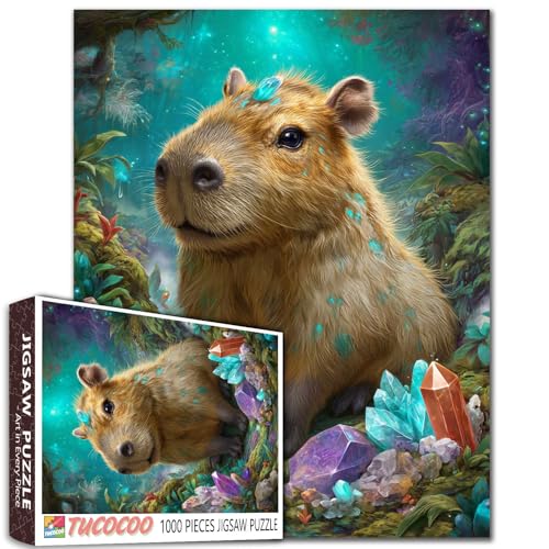 Aihonmin Niedliches und magisches Capybara-Puzzle für Erwachsene, Tier-Puzzle, Waldpuzzles für anspruchsvolle Familienaktivitäten, buntes DIY-Kunst-Puzzle, Heimdekoration, einzigartige Geschenke Aihonmin Niedliches und magisches Capybara-Puzzle für Erwachsene, Tier-Puzzle, Waldpuzzles für anspruchsvolle Familienaktivitäten, buntes DIY-Kunst-Puzzle, Heimdekoration, einzigartige Geschenke von Aihonmin