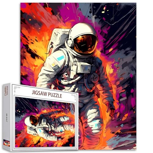 Graffiti-Astronauten-Puzzles für Erwachsene, Weltraum-Astronauten-Puzzle, Graffiti-Kunst-Puzzle, 68,6 x 50,8 cm, anspruchsvolle Familienaktivitäten, buntes Bastelpuzzle für Heimdekoration, Geschenke Graffiti-Astronauten-Puzzles für Erwachsene, Weltraum-Astronauten-Puzzle, Graffiti-Kunst-Puzzle, 68,6 x 50,8 cm, anspruchsvolle Familienaktivitäten, buntes Bastelpuzzle für Heimdekoration, Geschenke von Aihonmin