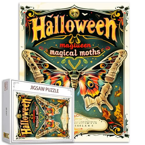 Halloween Schmetterling Puzzles für Erwachsene 1000 Teile Motten Puzzle für Spielabende Einzigartige Kunst Puzzle für anspruchsvolle Familienaktivität Spiel DIY Handwerk Puzzle Heimdekoration Halloween Schmetterling Puzzles für Erwachsene 1000 Teile Motten Puzzle für Spielabende Einzigartige Kunst Puzzle für anspruchsvolle Familienaktivität Spiel DIY Handwerk Puzzle Heimdekoration von Aihonmin
