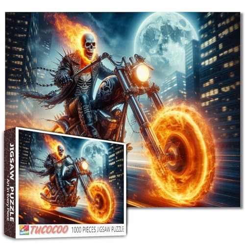Hexenhut und Bücher Halloween 1000 Teile Papier Puzzles für Erwachsene Blau Sternenhimmel Poster Hexe Dekor Geeignet für alle Puzzle-Spielzeug-Enthusiasten, Puzzle Art Collectibles 19,7 x 27,6 Zoll von Aihonmin