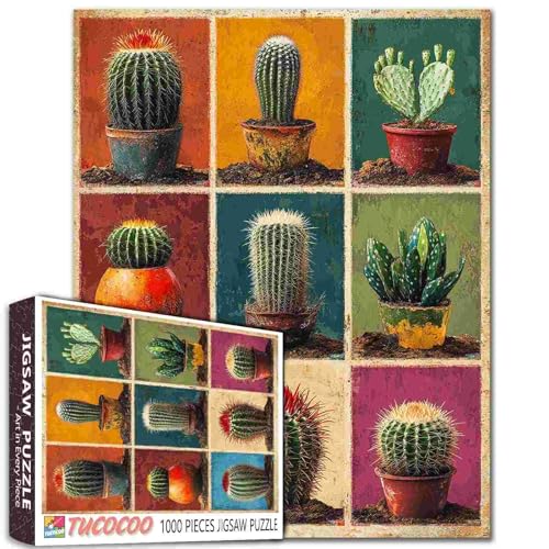 Kaktus-Pflanzen-Puzzles, 1000 Teile, Kaktus- und Sukkulenten-Puzzles für Erwachsene, botanische Kunst, Puzzles für anspruchsvolle Familienaktivitäten, DIY-Handarbeit, Puzzle für Zuhause Kaktus-Pflanzen-Puzzles, 1000 Teile, Kaktus- und Sukkulenten-Puzzles für Erwachsene, botanische Kunst, Puzzles für anspruchsvolle Familienaktivitäten, DIY-Handarbeit, Puzzle für Zuhause von Aihonmin