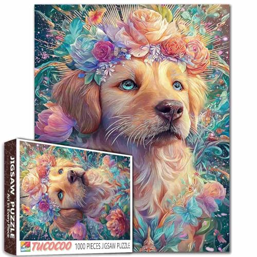 Puppy Love Puzzle 1000 Teile Kawaii Anime Hund Kunst Glitzer Knochen Floral Hintergrund 50 x 70 cm Hochauflösendes herausforderndes Erwachsenenspiel Puppy Love Puzzle 1000 Teile Kawaii Anime Hund Kunst Glitzer Knochen Floral Hintergrund 50 x 70 cm Hochauflösendes herausforderndes Erwachsenenspiel von Aihonmin