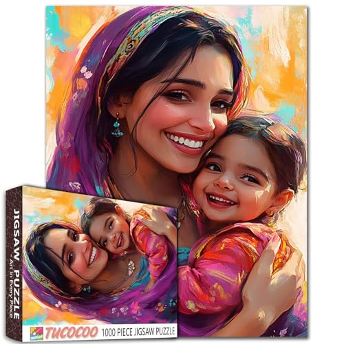 Puzzle mit Mutter hält ihre schöne Tochter, 1000 Teile für Erwachsene, 68,6 x 50,8 cm, bunt, DIY-Puzzles für Heimdekoration, Geschenke, Familienpuzzle, perfekt für Spieleabende Puzzle mit Mutter hält ihre schöne Tochter, 1000 Teile für Erwachsene, 68,6 x 50,8 cm, bunt, DIY-Puzzles für Heimdekoration, Geschenke, Familienpuzzle, perfekt für Spieleabende von Aihonmin