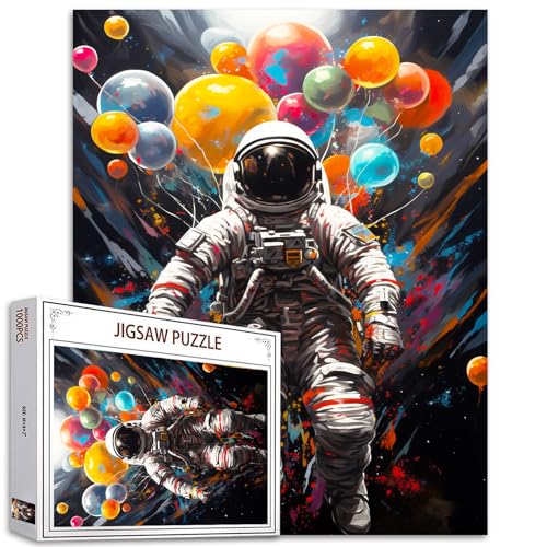Weltraum-Astronauten-Puzzles für Erwachsene, schwimmende Luftballons, Puzzle, Astronaut, Graffiti, Pop-Art-Puzzle, Wanddekoration, DIY-Puzzle, Geschenke, anspruchsvolle Familienaktivität für Weltraum-Astronauten-Puzzles für Erwachsene, schwimmende Luftballons, Puzzle, Astronaut, Graffiti, Pop-Art-Puzzle, Wanddekoration, DIY-Puzzle, Geschenke, anspruchsvolle Familienaktivität für von Aihonmin