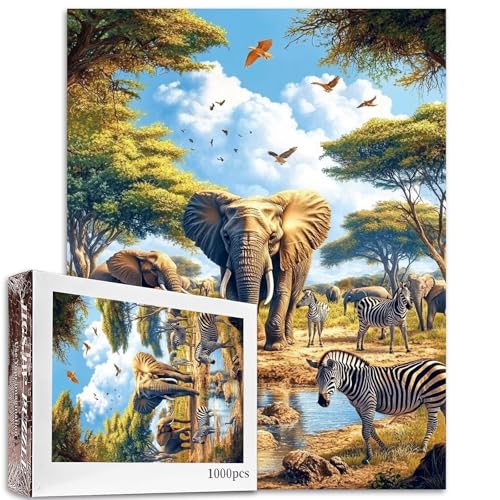 Wildlife World Puzzle für Erwachsene, 50 × 70 cm, Tier-Dschungel-Puzzle, afrikanische Savanne, herausfordernde Familienaktivitäten, bunte DIY-Handarbeit, Bastelpuzzle für Heimdekoration, Geschenke Wildlife World Puzzle für Erwachsene, 50 × 70 cm, Tier-Dschungel-Puzzle, afrikanische Savanne, herausfordernde Familienaktivitäten, bunte DIY-Handarbeit, Bastelpuzzle für Heimdekoration, Geschenke von Aihonmin
