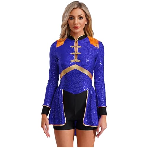 Aiihoo Damen Zirkusdirektor Kostüm Langarm Zirkus Bodysuit Pailletten Fransen Jumpsuit Kleid Mottoparty Halloween Karneval Cosplay Outfits Königsblau 4XL Aiihoo Damen Zirkusdirektor Kostüm Langarm Zirkus Bodysuit Pailletten Fransen Jumpsuit Kleid Mottoparty Halloween Karneval Cosplay Outfits Königsblau 4XL von Aiihoo