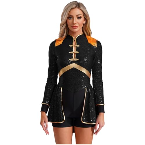 Aiihoo Damen Zirkusdirektor Kostüm Langarm Zirkus Bodysuit Pailletten Fransen Jumpsuit Kleid Mottoparty Halloween Karneval Cosplay Outfits Schwarz S Aiihoo Damen Zirkusdirektor Kostüm Langarm Zirkus Bodysuit Pailletten Fransen Jumpsuit Kleid Mottoparty Halloween Karneval Cosplay Outfits Schwarz S von Aiihoo