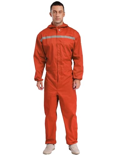 Aiihoo Herren Ganzkörper Arbeitskleidung Antistatischer Overalls mit Kapuze Elastischer Bund Jumpsuit Mechaniker Arbeitsmantel Korallenrosa L Aiihoo Herren Ganzkörper Arbeitskleidung Antistatischer Overalls mit Kapuze Elastischer Bund Jumpsuit Mechaniker Arbeitsmantel Korallenrosa L von Aiihoo