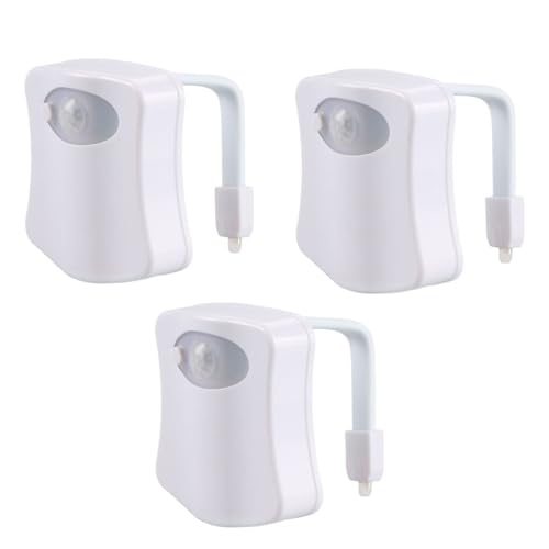 Ailan 3 Stück/Set bewegungsaktiviertes Toilettenlicht, Farbwechsel, Badezimmer Nachtlicht, bewegungsaktivierter Kunststoff Toilettenlichtsensor, 8 Farben Ailan 3 Stück/Set bewegungsaktiviertes Toilettenlicht, Farbwechsel, Badezimmer Nachtlicht, bewegungsaktivierter Kunststoff Toilettenlichtsensor, 8 Farben von Ailan