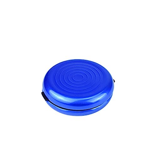 Ailan Aufbewahrungsbox für Münzen aus Aluminiumlegierung, 7 Gitter, stoßfest, rostfrei, einfarbig, Behälterspender mit Kosmetikspiegel, Blau von Ailan
