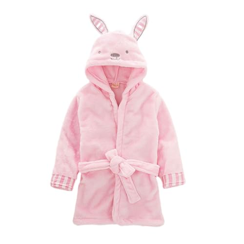 Ailan Bademantel für Neugeborene, Jungen und Mädchen mit Tiermuster – bezaubernd für unvergessliche Badezeiten. Weicher und bequemer Baby Fleece Bademantel aus Polyester, Rosa, neunzig von Ailan