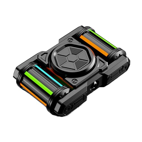 Ailan Hardcore Mecha Stressabbau Spielzeug, einzigartiges Schreibtischspielzeug mit leuchtenden Streifen, Metall Stressabbau Spielzeug, Metall Metall Dekompression, Schwarz von Ailan