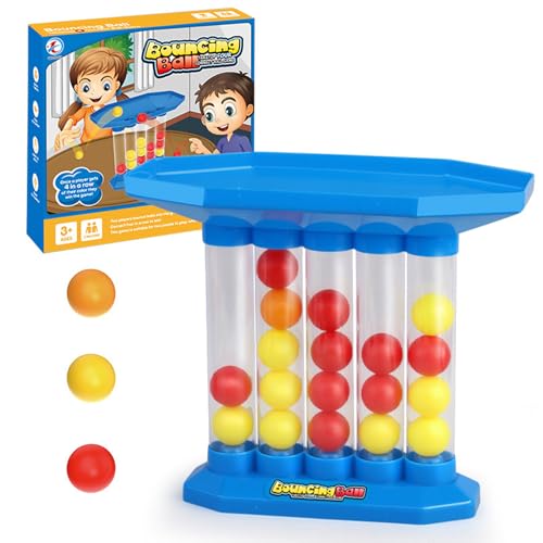 Ailan Lustiges Ballbrettspiel, spannendes Bounce 4 Ball Launcher Spielzeug für Erwachsene und Kinder, Partyspaß, Connect Ballspiel, ABS von Ailan