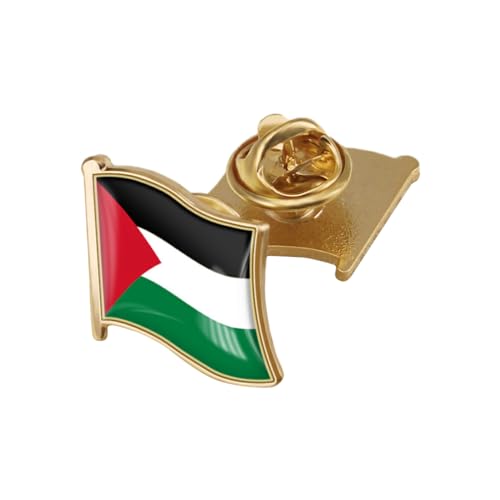 Ailan Pin Abzeichen Zeigen Sie Unterstützung mit einem modischen und praktischen Palästina Nationalflaggen Pin Palästina Abzeichen Metall Palästina Pin, Wie Gezeigt 19 * 18MM von Ailan