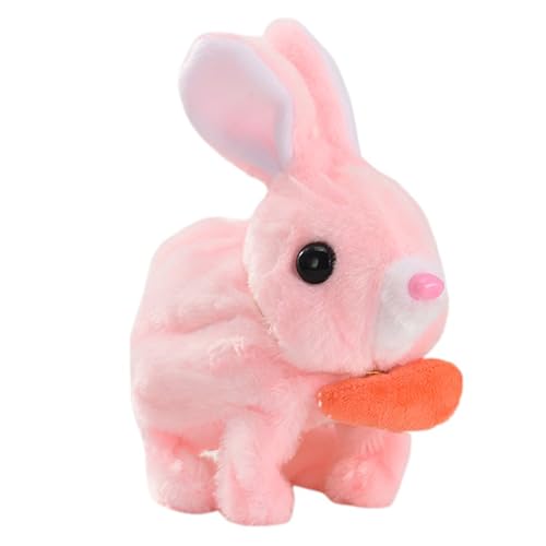 Ailan Plüschhase elektronisches Spielzeug, Osterhase, Plüschhase mit Geräuschen, wackelnden Ohren, Simulationshasenspielzeug, Geburtstagsgeschenk (Typ B) von Ailan