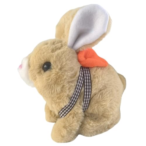 Ailan Plüschhase elektronisches Spielzeug, Osterhase, Plüschhase mit Geräuschen, wackelnden Ohren, Simulationshasenspielzeug, Geburtstagsgeschenk (Typ D) von Ailan