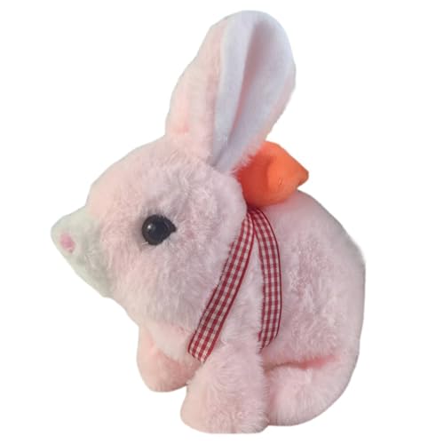 Ailan Plüschhase elektronisches Spielzeug, Osterhase, Plüschhase mit Geräuschen, wackelnden Ohren, Simulationshasenspielzeug, Geburtstagsgeschenk (Typ E) von Ailan