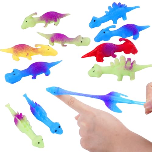 Ainiv 10 Stück Dinosaurier-Fingerspielzeug, Dinosaurier Schleuder Spielzeug, Slingshot Dinosaur Finger Toys, Lustige Fliegende Dinosaurier Schleuder Spielzeug, Dinosaurier Partyspielzeug für Kinder Ainiv 10 Stück Dinosaurier-Fingerspielzeug, Dinosaurier Schleuder Spielzeug, Slingshot Dinosaur Finger Toys, Lustige Fliegende Dinosaurier Schleuder Spielzeug, Dinosaurier Partyspielzeug für Kinder von Ainiv