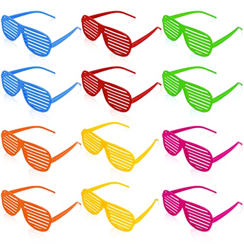 Ainiv 12 Paar Shutter Shades Brille, Transparente Candy Color Sonnenbrille für Geburtstagsfeier, Halloween, LNeuheit Party ustige Partybrillen für Erwachsene, Jungen und Mädchen 12er Pack Ainiv 12 Paar Shutter Shades Brille, Transparente Candy Color Sonnenbrille für Geburtstagsfeier, Halloween, LNeuheit Party ustige Partybrillen für Erwachsene, Jungen und Mädchen 12er Pack von Ainiv
