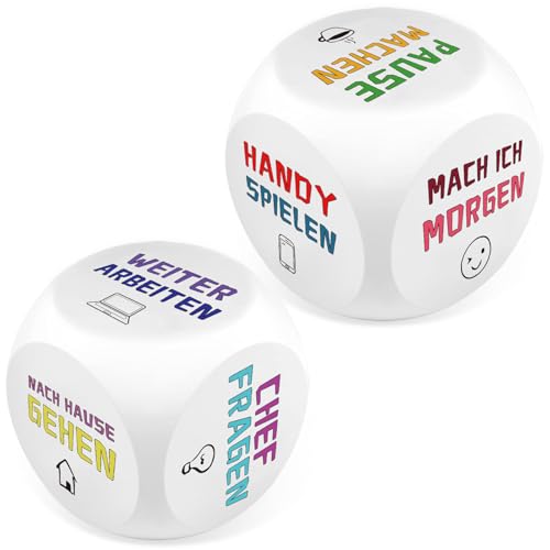 Ainiv 2 Stück Anti Stress Würfel, Stresswürfel mit 6 Lustigen Aktionen zum Stressabbau, PU-Schaum Anti Stress Spielzeug Geschenk für Büro Kollegen Studenten Freunde-Textmuster Ainiv 2 Stück Anti Stress Würfel, Stresswürfel mit 6 Lustigen Aktionen zum Stressabbau, PU-Schaum Anti Stress Spielzeug Geschenk für Büro Kollegen Studenten Freunde-Textmuster von Ainiv