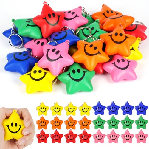 Ainiv 24 Stück Stressbälle Squeeze Ball, Stern Schaum Antistressball für Schule Belohnung Student Party Tasche Füllstoffe, Stressabbau Bälle Spielzeug für Angst Abbauen Beruhigung Kinder Erwachsene Ainiv 24 Stück Stressbälle Squeeze Ball, Stern Schaum Antistressball für Schule Belohnung Student Party Tasche Füllstoffe, Stressabbau Bälle Spielzeug für Angst Abbauen Beruhigung Kinder Erwachsene von Ainiv