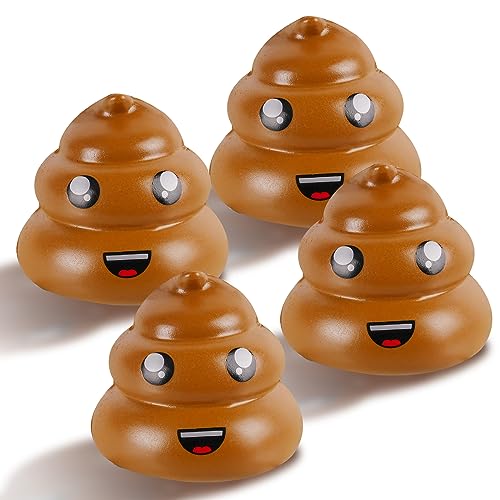 Ainiv Anti Stress Spielzeug Bälle, 4 PCS Kotform Stressball, 6cm Durchmesser Schaum Stressabbau Bälle, Stressabbau Spielzeug für Kinder Erwachsene Mitgebsel Gastgeschenke Kindergeburtstag Weihnachten von Ainiv