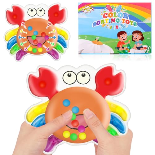 Ainiv Fidget Toys, Sensorik Spielzeug, Squeezable Farben Sortieren Spielzeug, GelgefüLlte Sensorisches, Squeeze Spielzeug Antistressspielzeug zum Quetschen und Kneten ADHS und Autismus Spielzeug von Ainiv