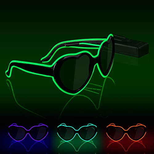 Ainiv LED Brille, Leuchten Brille, Verdrahtet Neon Rave Brille, Flashing LED Sonnenbrille Kostüme, Flashing LED brillen, Led Glasses, Partybrille, Party Led Brille für Party, EDM, Halloween Ainiv LED Brille, Leuchten Brille, Verdrahtet Neon Rave Brille, Flashing LED Sonnenbrille Kostüme, Flashing LED brillen, Led Glasses, Partybrille, Party Led Brille für Party, EDM, Halloween von Ainiv